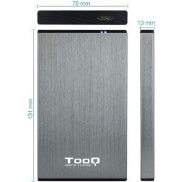 CAJA HDD TOOQ TQE-2527G 2.5'' SATA USB3.0/3.1 9,5MM GEN1 GRIS