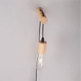 SKD-W1010 Aplique de Pared Ajman de Madera para Luz de Lectura en Dormitorios y Zonas de Estar, Compatible con Bombillas LED E27