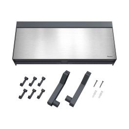 Metaltex Tango Dispensador Triple de Pared para Rollos de Cocina, 38 cm con Ganchos y Estante, Kit de Montaje Incluido