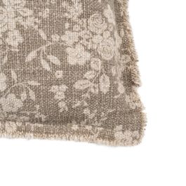 Cojín Flores Beige Oscuro 45 X 45 cm