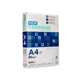 Greening Papel Fotocopiadora Din A4 80 Gramos Paquete 500 Hojas