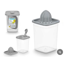 Exprimidor con tapa dosificador gris 1L Leknes 10.5x15x10.5 cm (24 Unidades)