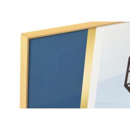 DKD Home Decor Cuadro Oriental Azul Rosa 3 x 60 x 180 cm (2 Unidades)