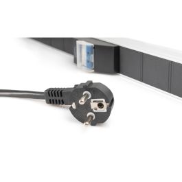 DIGITUS Regleta de Enchufes de Aluminio con Protección Sobretensión, 18 Tomas Tipo F, 220/250V, 3600W
