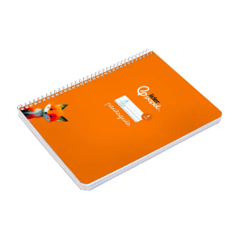 Liderpapel Cuaderno Pautaguía A5 Tapa Dura 80 Hojas 90gr Cuadro Pautado 5mm Naranja