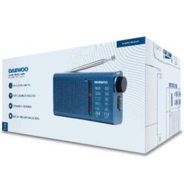 Daewoo DW1036 Radio Portátil Analógica AM/FM con Altavoz Integrado y Entrada Jack 3.5mm, a Pilas, Incluye Auriculares