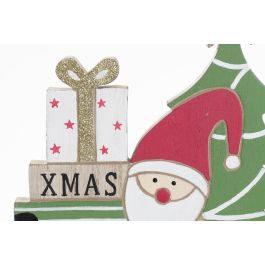 DKD Home Decor Adornos Decoración Navidad Tradicional MDF Verde Rojo Dorado, Set 6 Figuras Papá Noel Árbol Regalos, 2x23.5x22 cm DKD Home Decor Adornos Decoración Navidad Tradicional MDF Verde Rojo Dorado, Set 6 Figuras Papá Noel Árbol Regalos, 2x23.5x22 cm