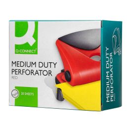 Taladrador Q-Connect Kf02156 Rojo Abertura 2 mm Capacidad 20 Hojas