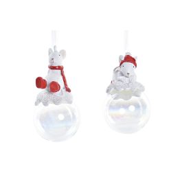 DKD Home Decor Decoración Colgante Navidad Moderna Resina Cristal Rojo Blanco 3.5x7.5x4 cm - Paquete Surtido de 12 Unidades Precio: 21.91794. SKU: B17AJ973RG