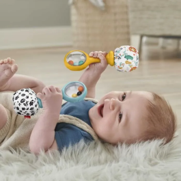 Fisher-Price Maracas Divertidas Estampados Llamativos para Estimular los Sentidos - Desde 1 Mes
