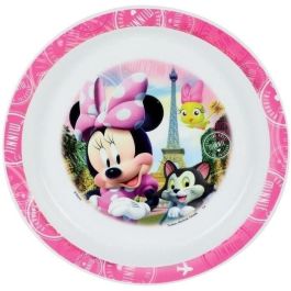 Fun House FUN3524550063775 Set de Vajilla Disney Minnie, Vidrio, Plato Hondo, Llano, Botella, Caja Merienda y Cubiertos
