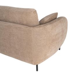 Sofá 2 Plazas Marrón Claro Tejido-Metal 189 X 92 X 88 cm