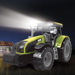 Tachan Tractor Verde con Remolque 1:32 T0105 Fricción, Luz y Sonido para Niños +3 Años