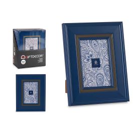 Portafotos 10x15 Azul Oscuro Giftdecor - 18x23x2 cm, Plástico y Cristal (24 Unidades)