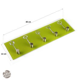 Cuelga Llaves Verde VERSA 40x12 cm - Cristal Cuelga Llaves Verde VERSA 40x12 cm - Cristal