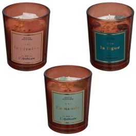 Home Deco Factory Vela Perfumada Piedras Colección Apothicaire - Aromas Peonía, Almendra, Higo - 6,5 cm