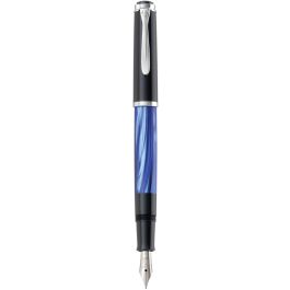 Pelikan M205 Pluma Estilográfica Resina Azul Marmol y Plata, Plumin Acero Inoxidable Medio, con Caja Regalo Precio: 137.50000044. SKU: B1FAMJ57J2