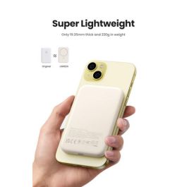 UGREEN 25208 Batería Externa 10000 mAh Cargador Inalámbrico Beige para iPhone 12-15 Series, Carga Rápida PD 20W