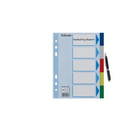 Separadores Esselte Pp A5 5 Pestañas 6 Taladros