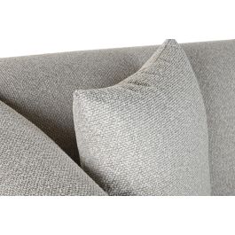 DKD Home Decor Sofá Scandi Crudo Marron, Madera de Boj Poliéster, 220x95x77 cm (Ancho x Fondo x Alto), Asiento 42 cm
