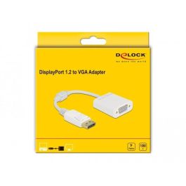 DELOCK Adapter DisplayPort 1.2 Stecker zu VGA Buchse Passiv weiss