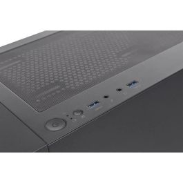 Thermaltake View 200 TG ARGB Caja PC Midi Tower Negra, Panel de Cristal Templado, Iluminación ARGB, 3 Ventiladores 120mm Frontales Preinstalados