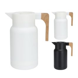 Excellent Houseware Jarra térmica 1 litro, asa de madera, colores blanco y negro Precio: 10.69000031. SKU: B15K869D2N