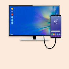 ATEN UH3235 Docking station USB-C 4K Ultra Mini con Power Passthrough de 60W, HDMI, USB 3.2 Gen 1 y USB 2.0, Oro rosa