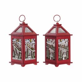 Farola Navidad Tradicional DKD Home Decor Rojo Blanco 9 x 18 x 9 cm (2 Unidades) Precio: 11.79000042. SKU: B1J2GHJH9V