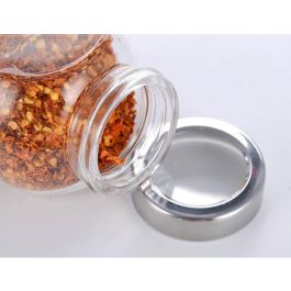 Anna Tarro de Vidrio con Tapa 2 Posiciones, 450 ml, Dimensiones 7,9 x 10,5 x 10,4 cm, Peso 6.27 kg (24 Unidades)