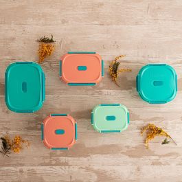 Recipiente Cuadrado Hermético Vidrio Move Box Luminarc 52 cL