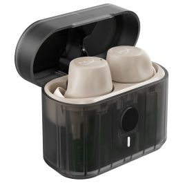 HyperX Auriculares Inalámbricos True Wireless Cirro Buds Pro, Cancelación Activa de Ruido Híbrida, Micrófono, Bluetooth 5.2, 8 mm, IPX4, Estuche de Carga, Color Bronceado/Tan