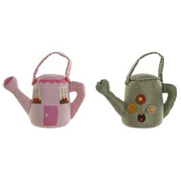 Sujetapuertas Shabby DKD Home Decor Rosa Verde 13 x 25 x 26 cm (2 Unidades)