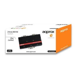 KVM APPROX APPKVMUSB2PV2 PARA 2 PC - 2XUSB PARA TECLADO Y RATÓN - 2 ENTRADAS/1 SALIDA VGA - INCLUYE CABLES - ADMITE RESOLUCIÓN HASTA 2048X1536