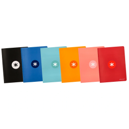 Antartik Libreta A5+ Plus Cosida 48 Hojas 90gr Cuadro 4mm Con Margen 6 Colores Surtidos