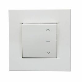 France Combi Persiana enrollable PVC doble pared, motor eléctrico cableado con interruptor, cajuela y correderas aluminio, 1,4 x 1,2 m, Blanco