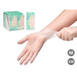 Guantes de vinilo talla M, 30 unidades - Arte Regal, 11x20x4 cm, blanco (12 Unidades) Precio: 21.49999995. SKU: B1JQHD49G6