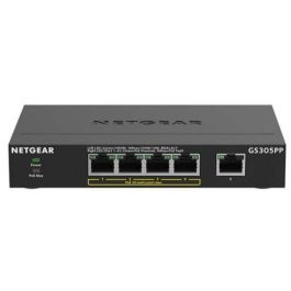Netgear GS305P Switch Ethernet Gigabit Gestionado 5 Puertos, 4 PoE, 10 Gbps, 83 W, Escritorio, Metal
