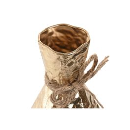 DKD Home Decor Jarrones Glam de Metal Dorado y Blanco, Set de 3, 14 x 14 x 67 cm (2 Unidades)