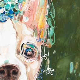 DKD Home Decor Cuadro Moderno Multicolor Pintado a Mano 90x90x3.7 cm (2 Unidades)