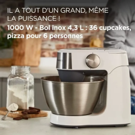 Kenwood Robot de Repostería Multifunción Prospero KHC291A.H0WH con Bol de Acero Inoxidable