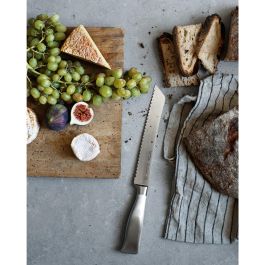 WMF 1889506032 - Cuchillo de pan Grand Gourmet, hoja de acero de 19 cm, mango ergonómico de acero inoxidable