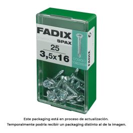 Fadix Caja 25 unidades Tornillo Rosca Chapa Autotaladrante Cabeza Plana Cincado 3.5x16mm Precio: 2.50000036. SKU: S7913657