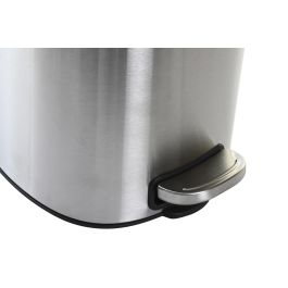 DKD Home Decor Papelera Basicos Plateada 5L Acero Inoxidable 25x27x20 cm
