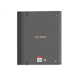 Carpeta de anillas Real Madrid C.F. Gris 27 x 32 x 3.5 cm