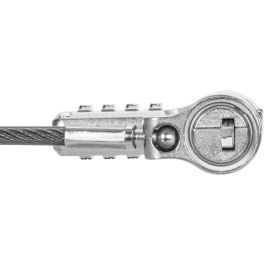 Targus ASP96RGL - Candado de Combinación Reajustable de Acero Galvanizado para Portátil/PC/Monitor, Cable de 2m, Plata