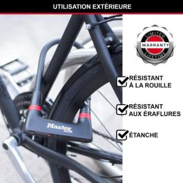 Candado para bicicleta en U - MASTER LOCK - 8279EURDPRO - Acero cementado, llave, certificado