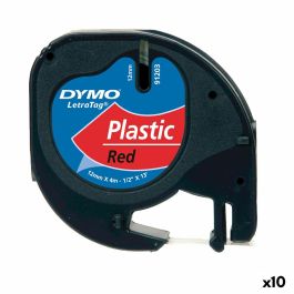 Cinta Laminada para Rotuladoras Dymo 91203 12 mm LetraTag® Negro Rojo (10 Unidades) Precio: 83.59000045. SKU: S8424297