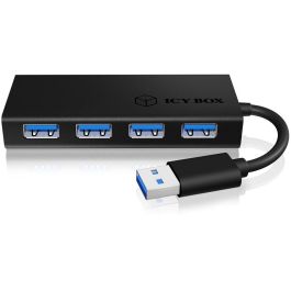 ICY BOX IB-AC6104-B Hub USB 3.0 de 4 puertos