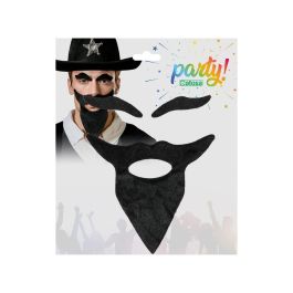 Set de Bigote y Cejas Negras para Disfraz de Sheriff o Cowboy del Oeste - Ideal para Fiestas y Eventos Temáticos
